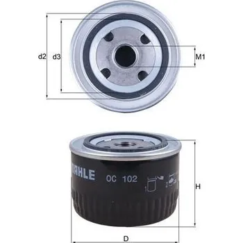 Olejový filtr Olejový filtr MAHLE OC 102