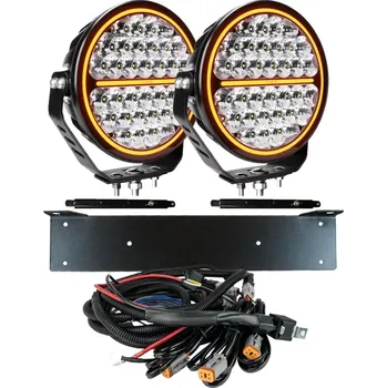 Přídavný světlomet Kompletní sada 2 světel Strands Siberia Nr 9" (228,mm), s držákem a kabeláží, 9-32V, 145W, 14280lm