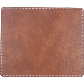 Podložka pod myš Podložka pod myš SQUARE BULL 25 x 30 cm, koňaková / bílá, kůže, LIND DNA