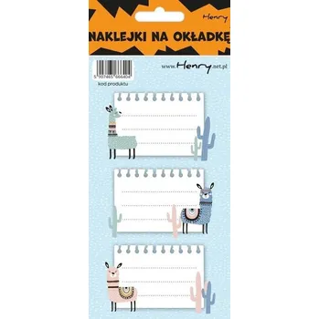 Set školních potřeb Naklejki na zeszyty - Lama (12szt)
