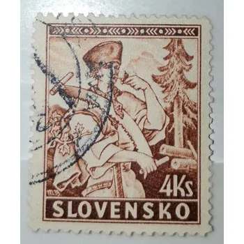 Sběratelství Známka Slovensko, 4 Ks, Mi.44A#