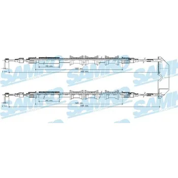 Lanko parkovací brzdy Tažné lanko, parkovací brzda SAMKO C0583B