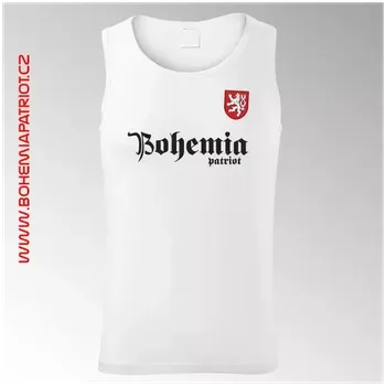Pánské tílko Tílko s barevným potiskem Bohemia 12TI - bílá / L