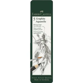 Grafitová tužka Faber-Castell Tužka umělecká Castell 9000 Akvarelová, 5ks, kov.