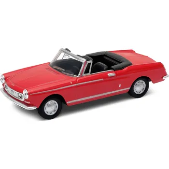 autíčko Welly Peugeot 404 1:34 kabriolet červený