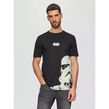 s.Oliver pánské triko s potiskem Star Wars Stormtrooper černé Velikost: S