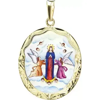 Přívěsek Aljančič Nanebevzetí Panny Marie největší medailon 368R zlato