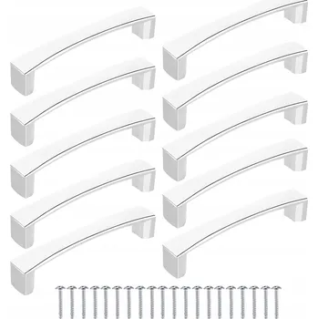 Nábytkové kování Nábytková úchytka klasická stříbrná lesklá 10,5 x 1,5 x 2,6 cm