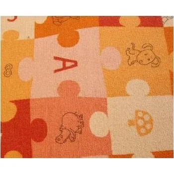 Koberec Dětský KOBEREC 100x150 cm PUZZLE oranžový
