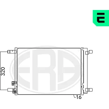 Výparník klimatizace Kondenzátor, klimatizace ERA 667094