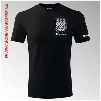Pánské tričko Tričko s potiskem Moravia 5T - černá / 3XL