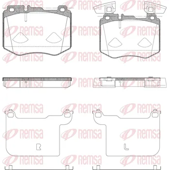 Brzdová destička Sada brzdových destiček, kotoučová brzda REMSA 1883.10
