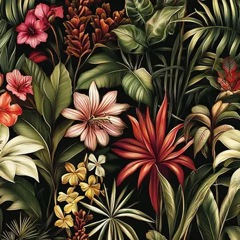 Látka lesklá na plavky, fitness oblečení tropical Victoria