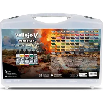Speciální výtvarná barva Set 80 barev - Vallejo Model Color Combination Paint Set 70254 (Vallejo)