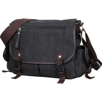 Canvasio pánská plátěná taška Guntar Černá LoSmile F8190