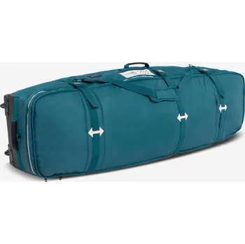 Sportovní taška DECATHLON Boardbag na kolečkách na kitesurf/wakeboard (max. 150 cm) MODRÁ|ZELENÁ|ČERNÁ