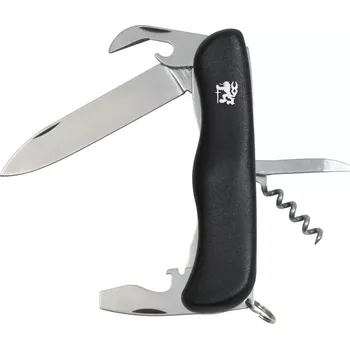 Outdoorové vybavení Mikov Praktik 115-NH-5/AK CERNY (Kapesní zavírací nůž Praktik je všestranný pomocník. Jeho čepel je vyrobena z kvalitní nerezové oceli 420 (53-55HRc). Nůž černé barvy.)