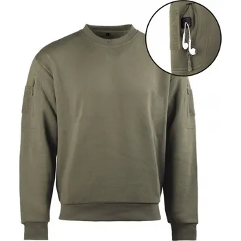 Pánská mikina MIL-TEC Mikina taktická ROUND NECK RANGER GREEN XXL RANGER GREEN