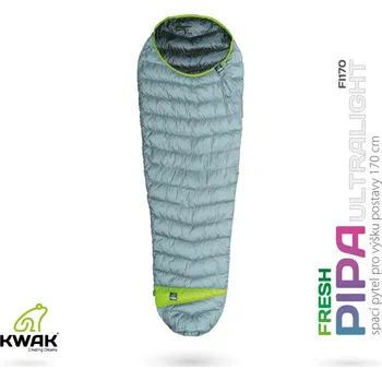 Spacák KWAK Spací pytel Ultralight Fresh Pipa FI170, černá, levý zip