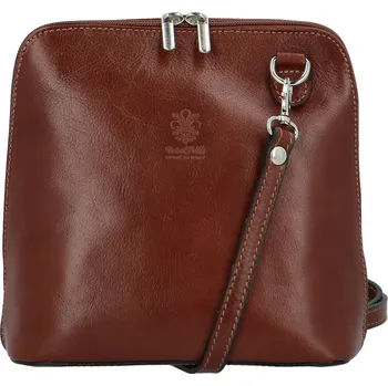 Kabelka Luxusní dámská kožená crossbody kabelka Miara, hnědá