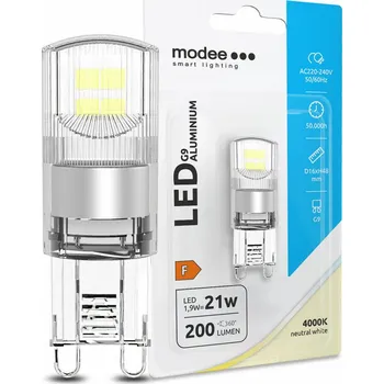 Žárovka Modee LED žárovka G9 Aluminium 1,9W neutrální bílá (ML-G9A4000K1,9WNB1)