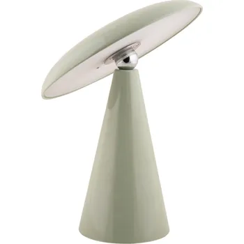 Lampička Present time Světle zelená kovová nabíjecí LED lampa Poppy
