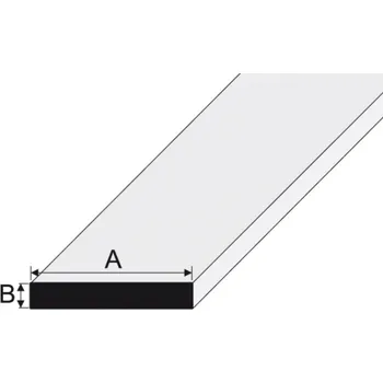 přechodová lišta Effector Plochý profil hliníkový 40 x 3 mm, Stříbrný elox, 200 cm