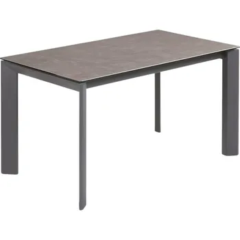 Jídelní stůl Šedý keramický rozkládací jídelní stůl Kave Home Axis IV. 140/200 x 90 cm