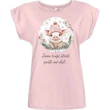 Tričko s potiskem Jsem tvoje štěstí pošli mě dál dámské