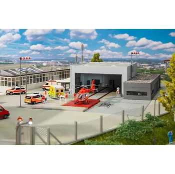 Modelová železnice H0 - Záchranářská letecká stanice, stavebnice / FALLER 130158