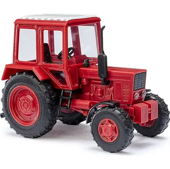 Modelová železnice H0 - Traktor Bělorusko MTS 82, červená / Busch 51305