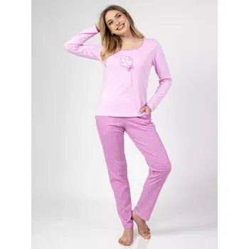 Dámské noční prádlo 669/2 - dámské pyžamo Regina, XL, růžová