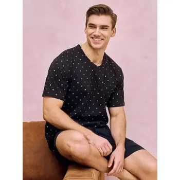 Pánské pyžamo Aiden - pánské pyžamo Taro, M, černá