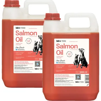 LAB V Lososový olej pro psy a kočky 2 x 5000ml