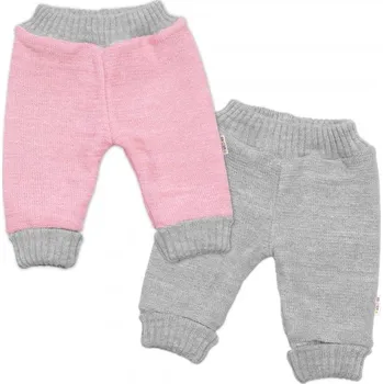 Rostoucí oboustranné kalhoty Hand Made, růžová-šedá, Velikost koj. oblečení 80/86 (12-18m)
