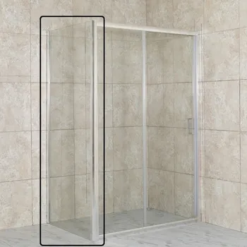 HOPA Pevná stěna RUTIS + BARVA rámu - Hliník leštěný, Rozměr A - 80 cm, Směr zavírání - Univerzální Levé / Pravé, Výplň - Čiré bezpečnostní sklo - 6 mm, OLBFIXGLA80CC