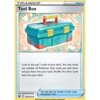 Volný čas Pokémon LOR 168/196 Tool Box - Lost Origin Stav: Near Mint, Verze: NORMAL