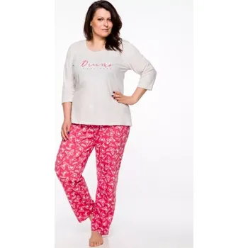 Dámské pyžamo Irma - dámské pyžamo Taro dlouhé, 3XL, šedá