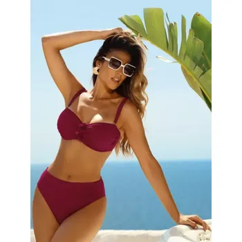 Dámské plavky FG13/764 - plavková podprsenka Feba, 38 E, vínová