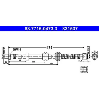 Brzdová hadice Brzdová hadice ATE 83.7715-0473.3