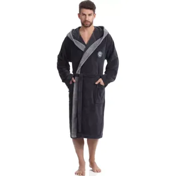 Pánský župan George/A185 - pánský župan dlouhý L&L, 2XL, šedá