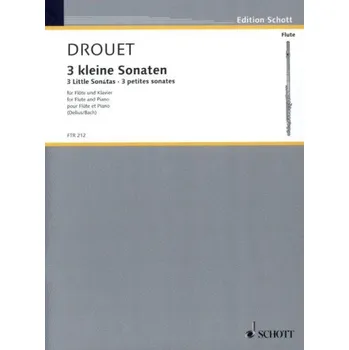 Louis Drouet: 3 Little Sonatas (noty na příčnou flétnu, klavír)