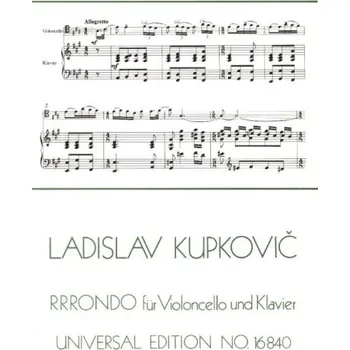 Ladislav Kupkovič: Rrrondo (noty na violoncello, klavír)