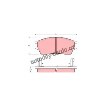 Brzdový systém Sada brzdových destiček TRW GDB3128 - HONDA PRELUDE III