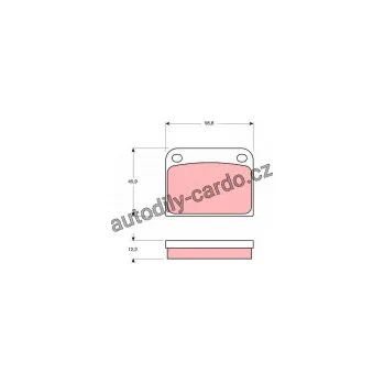 Brzdová destička Sada brzdových destiček TRW GDB594 - SAAB