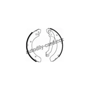 Brzdová čelist Sada brzdových čelistí TRW GS6208 - FORD SIERRA