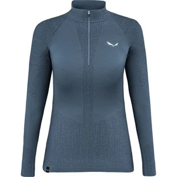 dámské triko Salewa Zebru Medium Warm Amr W 1/2 Zip Tee, dark denim - vel. 42 116368