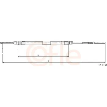 Brzdový systém Tažné lanko, parkovací brzda COFLE 92.10.4137