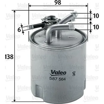 Filtr do auta Palivový filtr VALEO 587564
