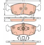 Sada brzdových destiček, kotoučová brzda TRW GDB2301
